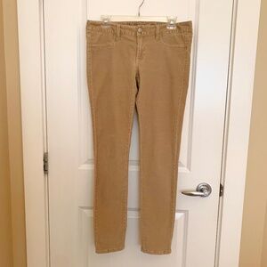 American Eagle Women Stretch Skinny Corduroy Jeggings Light Brown Size 6